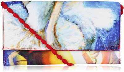50% OFF on Advika Abstact Women Casual, Formal White, Red, Blue, Green Silk Clutch