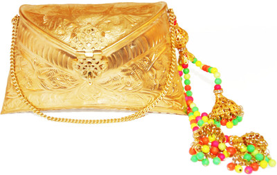 10% OFF on Ruhmet Embossed Gold With Multi Beaded Tassel Women Casual, Party, Wedding Gold Metal Clutch 10% OFF on Ruhmet Embossed Gold With Multi Beaded Tassel Women Casual, Party, Wedding Gold Metal Clutch