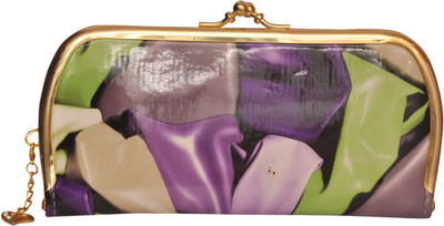 76% OFF on Sheomy 3D Print Small with Beautiful heart shape Keychain Women Casual, Party Purple PU Clutch