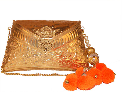 Ruhmet Embossed Women Party Gold Fabric Clutch Ruhmet Embossed Women Party Gold Fabric Clutch