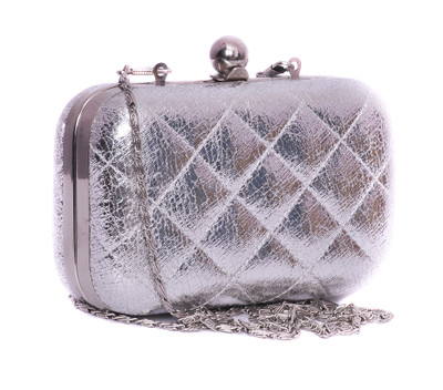 30% OFF on Berrypeckers Women Party Silver Genuine Leather Clutch 30% OFF on Berrypeckers Women Party Silver Genuine Leather Clutch