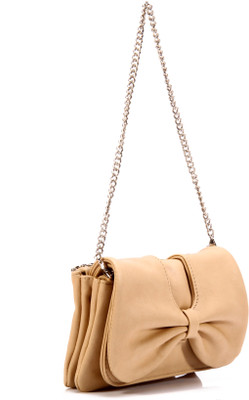 33% OFF on Butterflies Women Casual Beige PU Clutch