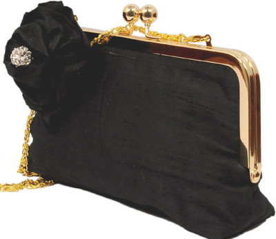 9% OFF on Saint Pure Women Casual Black Silk Clutch