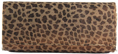 54% OFF on Favola Classic Women Party Gold Genuine Leather Clutch