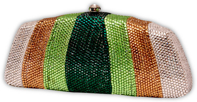 46% OFF on Etui Women Casual, Party, Wedding Green, Gold, Silver Metal Clutch