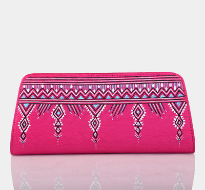 78% OFF on Rangrage Handpainted Traditional Ladies Women Casual Pink Silk Clutch