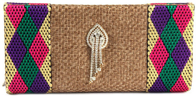 66% OFF on Saisha Women Party Multicolor Jute Clutch