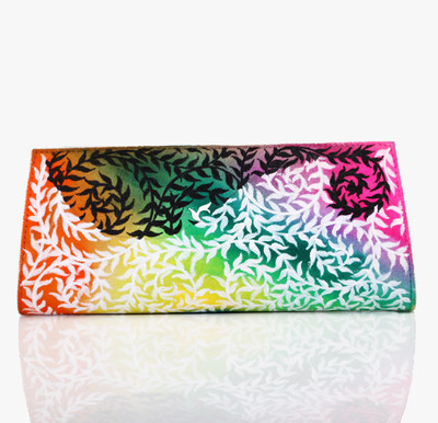 57% OFF on Rangrage Handpainted Colorful Hues Ladies Women Casual Multicolor Canvas Clutch