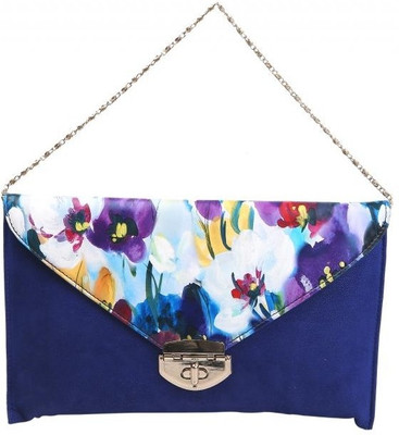 55% OFF on Daks 417 Women Casual Multicolor Velvet Clutch