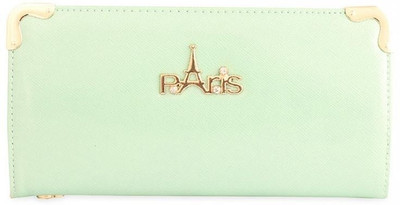 Circuzz Valentine in Paris Women Party Green Genuine Leather Clutch