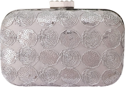 33% OFF on Super Drool Sequinned Coins Women Formal Silver Metal Clutch