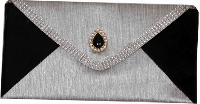 52% OFF on Bag Berry Envalope Style Women Casual, Party Black Jute, Velvet Clutch