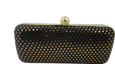50% OFF on SGL ECL1004 Women Casual Black, Gold Genuine Leather Clutch