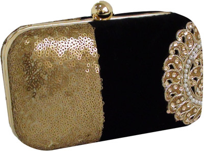 31% OFF on Fashion Jamun Box Women, Girls Formal, Party, Wedding Black Velvet Clutch