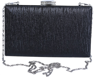 30% OFF on Daks Women Party Black Genuine Leather Clutch