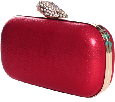 69% OFF on Eleegance 2325 Women Party Red PU Clutch