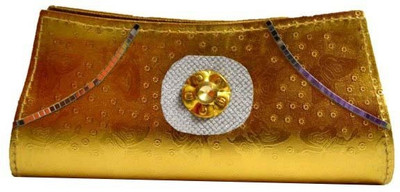 78% OFF on Glambing Designer Women Casual Gold PU Clutch
