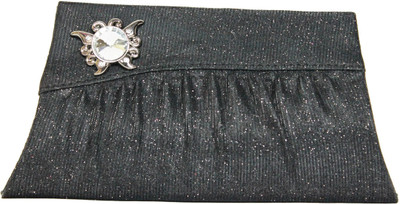 moKanc Bridal Women Party Black Silk Clutch moKanc Bridal Women Party Black Silk Clutch