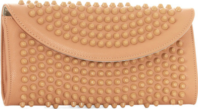 65% OFF on Abrazo Halfmoon Stud Girls, Women Casual Beige PU Clutch