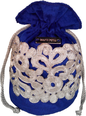 28% OFF on Haute Potli Velvet Potli bag Women Festive, Wedding Blue, Silver Fabric Clutch 28% OFF on Haute Potli Velvet Potli bag Women Festive, Wedding Blue, Silver Fabric Clutch