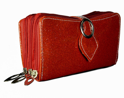 57% OFF on Magiq Women Casual, Formal Red Artificial Leather Wallet