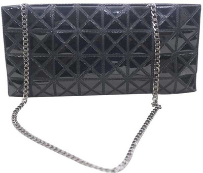 Mex Square Print Women Casual Black Silicone Clutch