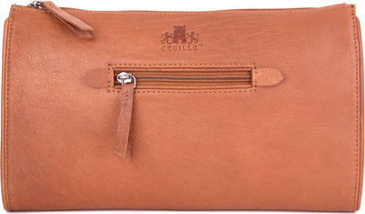 70% OFF on Cecille Sameen Women Casual Tan Genuine Leather Clutch