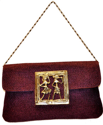 Women Trendz PCLWO1360 Women Casual Purple Jute Clutch Women Trendz PCLWO1360 Women Casual Purple Jute Clutch