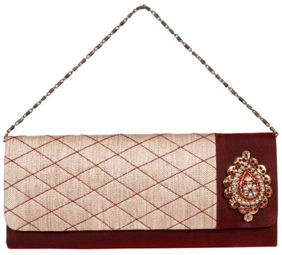 Craftstages Women Party Red Silk Clutch Craftstages Women Party Red Silk Clutch