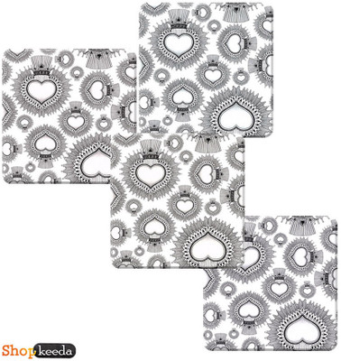 68% OFF on Shopkeeda Square Medium Density Fibreboard Coaster Set
