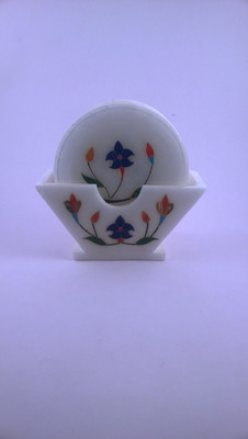 64% OFF on Artist Haat Round Marble Coaster Set