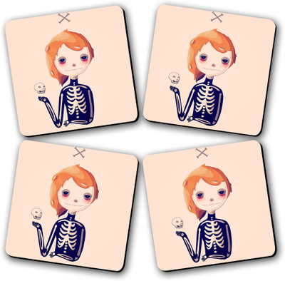 50% OFF on The Fappy Store Square Wood Coaster Set