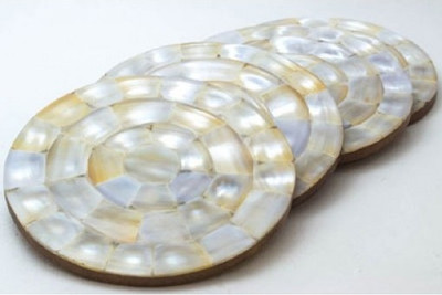 15% OFF on Creative Delights Round Pearl Coaster Set