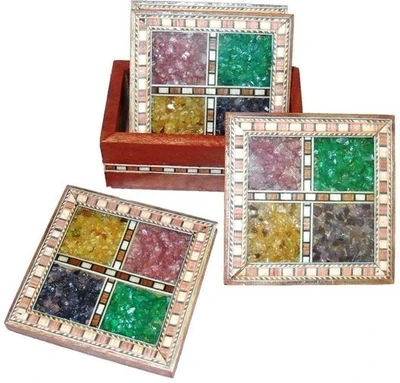 26% OFF on Crafts Paradise Square Wood Coaster Set