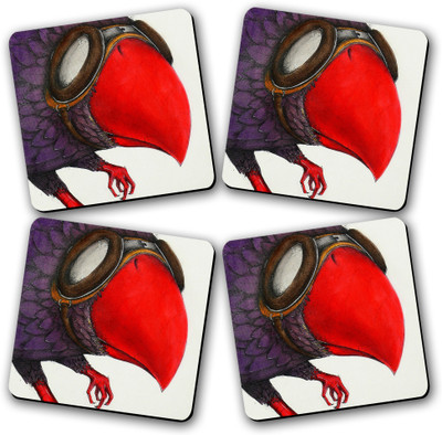 50% OFF on The Fappy Store Square Wood Coaster Set