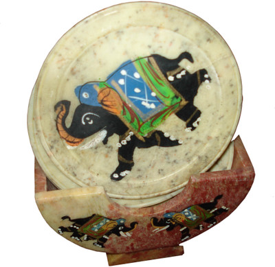 20% OFF on Ancient India Round Stone Coaster Set