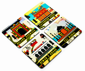 Mad(e) In India Historical City Of India - Agra MDF Coaster Set - Pack Of 4
