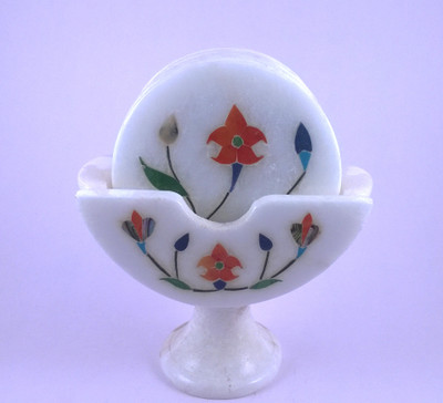 67% OFF on Artist Haat Round Marble Coaster Set