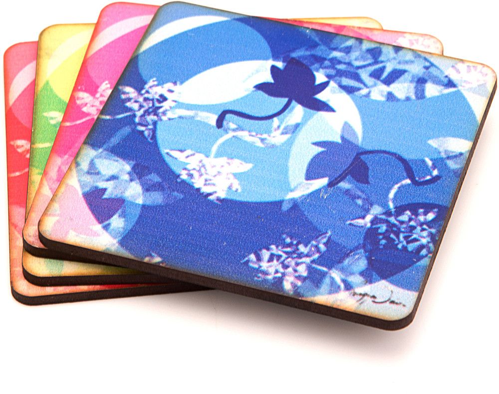50% OFF on ARTychoke Square Wood Coaster Set 50% OFF on ARTychoke Square Wood Coaster Set