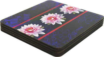 Mad(e) in India Square Medium Density Fibreboard Coaster Set