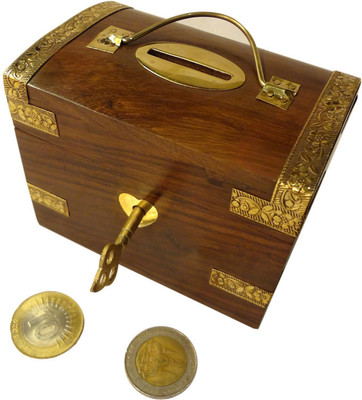 33% OFF on Pindia Beautiful Vintage Traditional Chest Shaped Medium Wooden Money Box Coin Bank 33% OFF on Pindia Beautiful Vintage Traditional Chest Shaped Medium Wooden Money Box Coin Bank