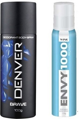 Denver Brave Wink Deo Spray Combo Set Denver Brave Wink Deo Spray Combo Set