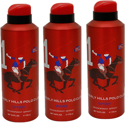 Beverly Hills Polo Club Sport Deodorant Spray Combo Set (Set Of 3)