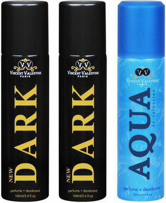 Vincent Valentine Paris New Dark & Aqua De Valentine Deodorant Combo Set Vincent Valentine Paris New Dark & Aqua De Valentine Deodorant Combo Set