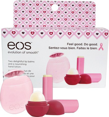 Eos Limited Edition Breast Cancer Awareness Collection Lip Balm & Hand Lotion Set of 3