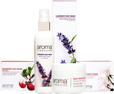 30 % off on Aroma Treasures Snow White FairnessMini Combo ( Set of 3 )@560 ( MRP – 800)