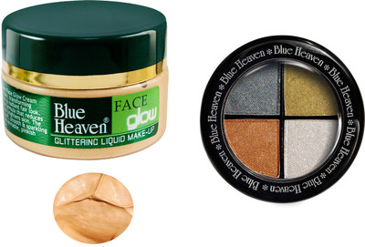 Blue Heaven Face Glow & Eye Magic Eye Shadow 606 Combo Set of 2 Blue Heaven Face Glow & Eye Magic Eye Shadow 606 Combo Set of 2