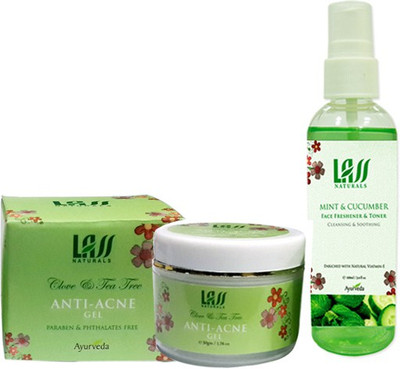 9% OFF on Lass Naturals Combo Of Acne Gel And Tonner Set of 2 9% OFF on Lass Naturals Combo Of Acne Gel And Tonner Set of 2