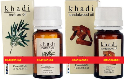 Khadi Essential Oil Combo - 4 (Tea Tree & Sandal) (Set Of 2)