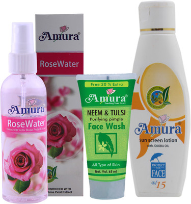 Amura Colour Cosmetics Face Care Combo Set of 3 Amura Colour Cosmetics Face Care Combo Set of 3